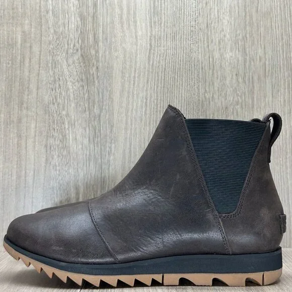 Sorel Boots Womens 7.5 Harlow Chelsea Ankle Waterproof Leather Brown NL3726-205 - Picture 3 of 12